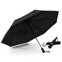 Parapluie de voyage automatique SY - Compact, coupe-vent, léger, incassable, noir (Noir) - SY-2