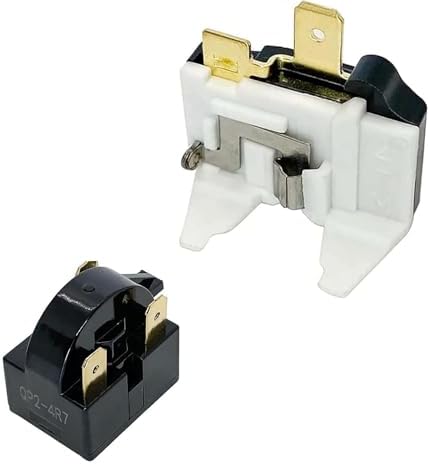 QP2-4R7 4.7 Ohm 3-Pin PTC Starter/Start Relay and Overload Kit Compatible with Mini Fridges Beverage & Wine Beer Coolers/Deep Freezers/Beer Wine Refrigerators Compressor Parts