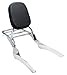 YHMOTO Motorcycle Sissy Bar Backrest with Luggage Rack For Yamaha VStar 650 400 DS650 Classic DS400 V star 1996-2017 (Chrome- for 650 Classic)