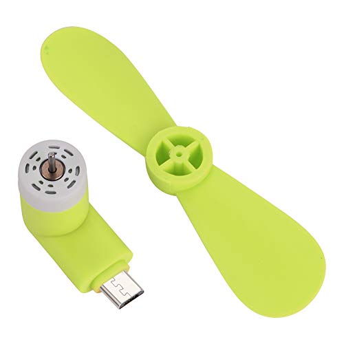 Zunate Mini Ventilador USB Portátil para, Ventilador Pequeño Micro OSG Silencioso y Fuerte para Regalos Escolares y de Empresa, Material TPE en Azul (GREEN)