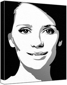 Mishca Barton (100% Original Painting. Not A Print ) Acrylic Paint On Deep Framed Canvas (60 x 50 x 1.8 cm) 3-Colour Black/Grey/White-image-30
