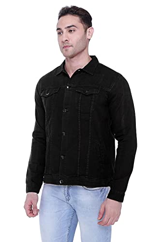 Image of Men Regular Fit Washed Full Sleeve Denim Jacket