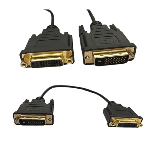 90 Degree Elbow DVI 24+1 Male Female Extension Cable Computer M>oni>tor High-Definition Connection DVI-D-I(G 25cm)