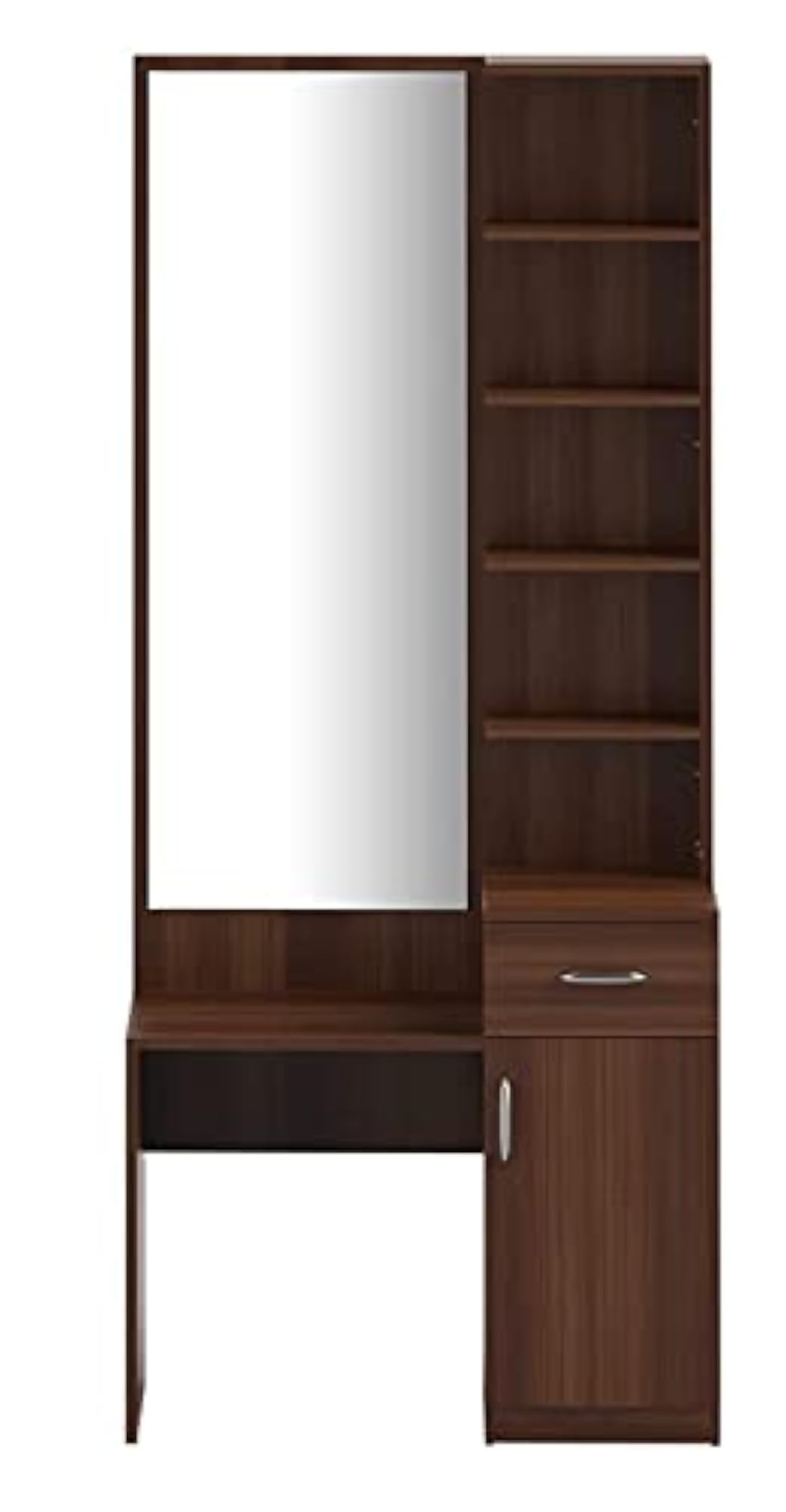 Engineered Wood Dressing Table Mirror with Storage