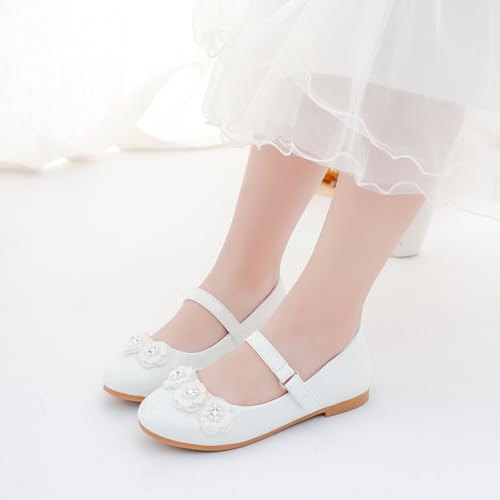 Flower Girl Shoes Dress Shoes Toddler Girls Flats Low Heel Princess Wedding Shoes for Little Big Kids2