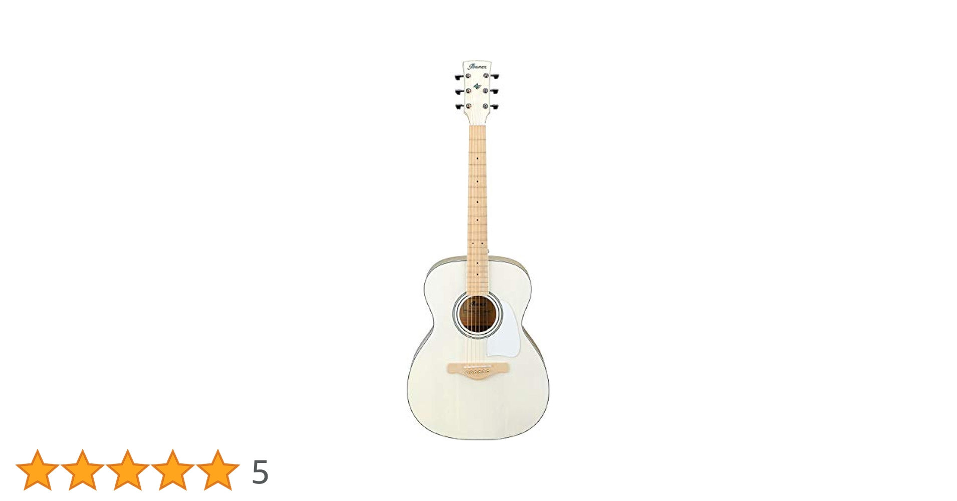Ibanez AC419E 白ギター　スタンド、 ケース、カポ付き Ibanez AC419E OAW (Open Pore Antique White) エレアコギター