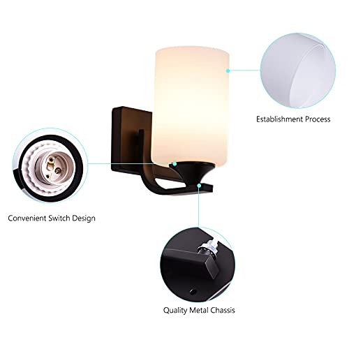 Luz de pared del pasillo E27 estilo retro moderno con base LED para iluminación interior 6