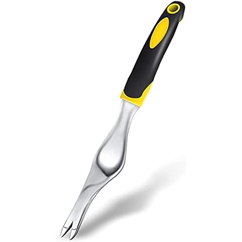 YISEELE Garden Weeding Tools with Ergonomic Handle, Weeds Remover Garden Stainless Manual Hand Weeder Tool Cover