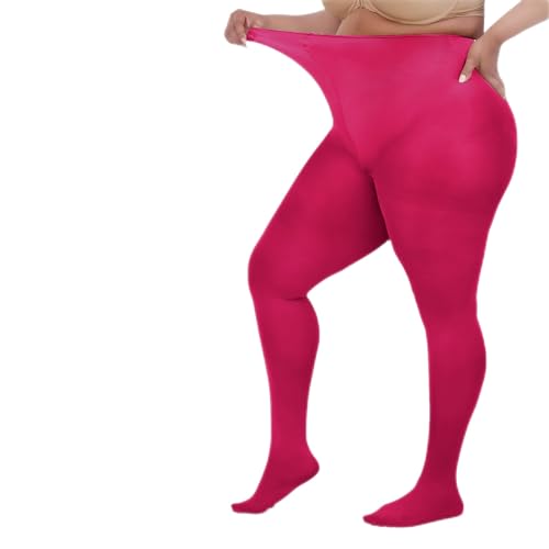 Image of LISSELE Opaque Plus Size Tights for Women - Microfiber, Run Resistant Toe Plus Size Stockings - Footed Tights Pack, 1X-8X
