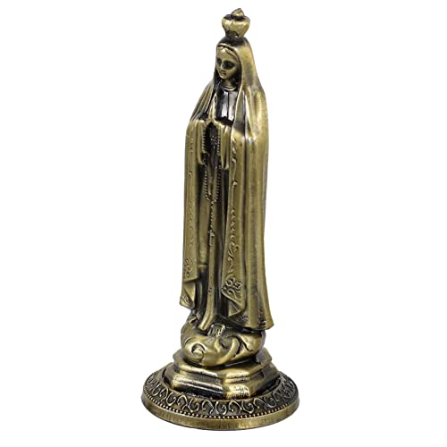 Zerodeko 1 peça decoração de ícones estátua de Jesus ornamento do catolicismo escultura de metal artesanato de metal véspera de todos os santos mulher Guadalupe liga de zinco