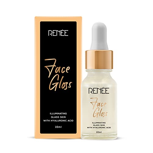 RENEE Face Gloss Primer Serum with Hyaluronic Acid, Nourishes And Brightens Skin, Lightweight, Non Greasy, Gold 10ml