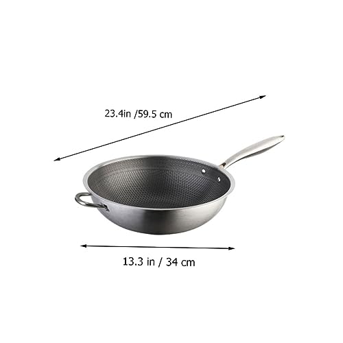 Wok de Acero Inoxidable KICHOUSE con Revestimiento Antiadherente miniatura 2