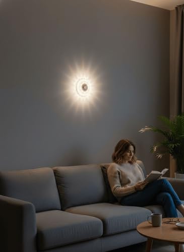 Image of Motion Sensor Light Indoor with Remote, Rechargeable Magnetic Wall Light, Battery Operated Motion Sensor LED Night Light Home, 15 RGB & 10 Modes, Wireless Wall Sconces for Bedroom, Temple