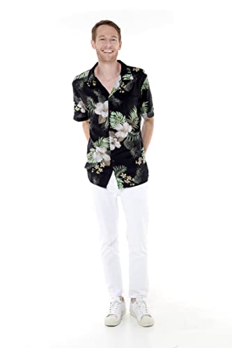 Image of Matchable Couple Hawaiian Shirt or Dress Signature Prints Pineapple | Sold Individually; Matchable Couple Collection; Soft Comfortable Fabric; Signature Tropical Prints; Vacation Ready