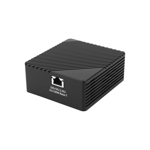ANQUORA Thunderbolt 10Gb Ethernet Adapter Compatible with Thunderbolt 3/4 or USB4 Ports, High-Speed RJ45 Port Supports 10Gb/s, 5Gb/s, 2.5Gb/s, 1Gb/s and 100Mb/s Base-T