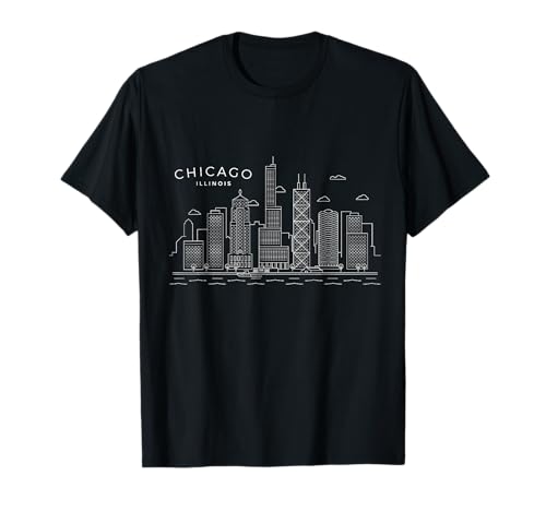 Chicago Skyline Vintage Chicago Illinois T-Shirt