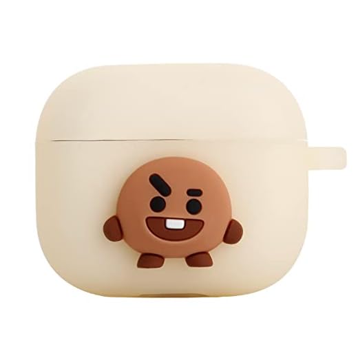 BT21 Case Compatible with Apple AirPods 3rd Generation, Translucent Jelly Case, Wireless Charging [Official Merchandise] [7FLAVORS] (SHOOKY)
