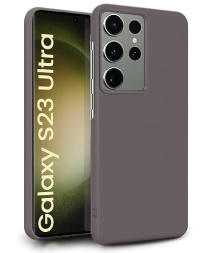 Image of WOW IMAGINE Slim Frameless Back Cover for Samsung Galaxy S23 Ultra 5G | Ultra Thin Lightweight Design & Camera Protection | Soft Matte Silicone Flexible Mobile Case (Grey)