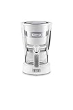 De'Longhi Active Line Drip Filter Coffee Machine, Stainless Steel, Keep warm & anti-drip function, 0.65 Litres, ICM14011.W, White