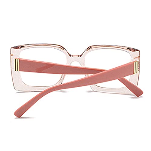Image of Retro Square Blue Light Blocking Reading Glasses For Women Men Oversized Anti Anti Glare UV Eyewear