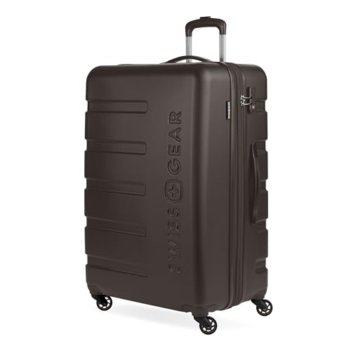 Image of SwissGear 7366, Chocolate, Checked-Large 27-Inch, Signature Hardside Expandable Luggage With Spinner Wheels