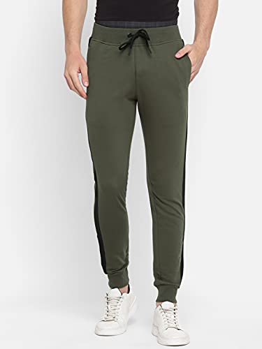 Image of Alan Jones Clothing Solid Men's Side Tape Joggers Track Pants