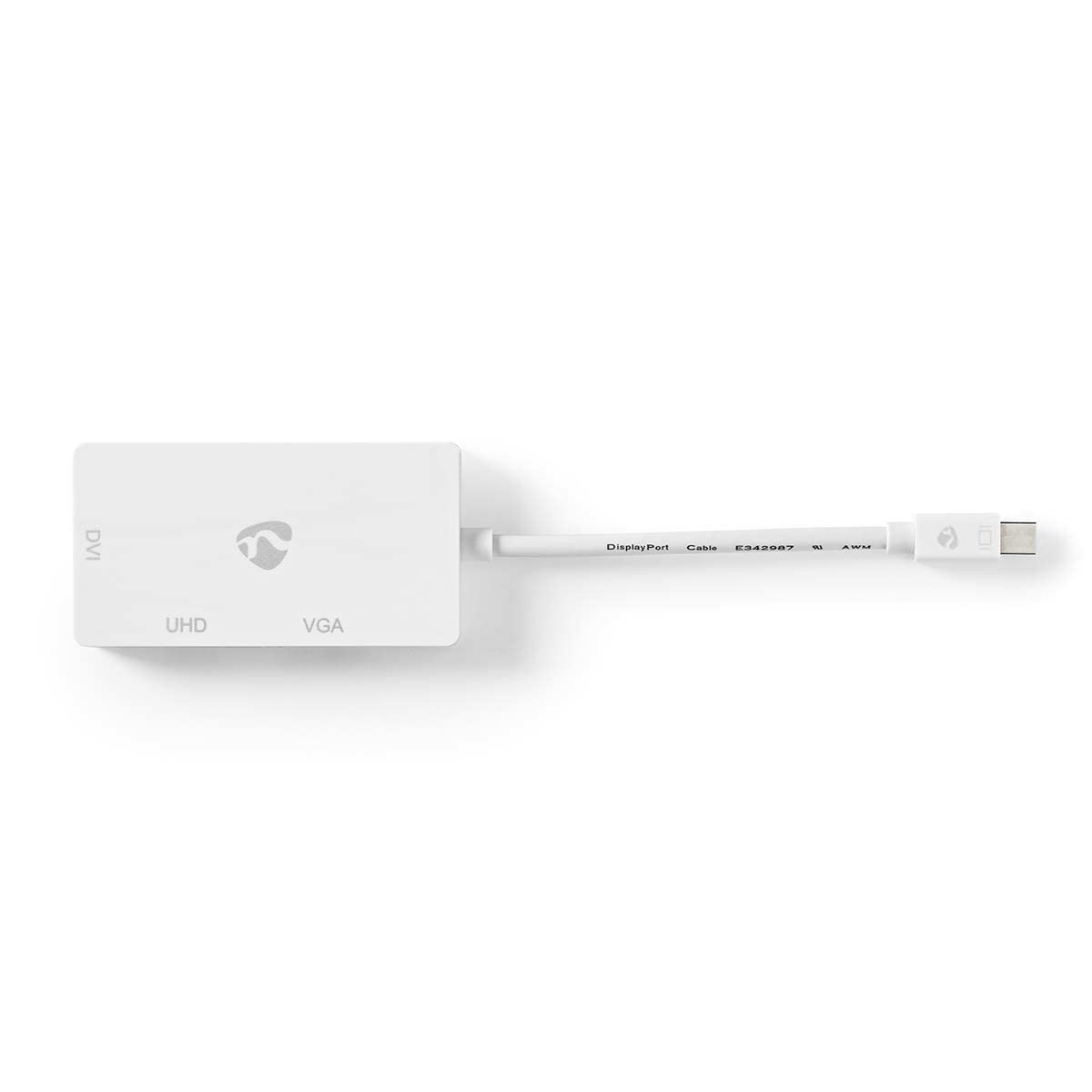 Displayport-Adapter | Mini DisplayPort | DVI-D 24+1-Pin Buchse/HDMI? Buchse/VGA Buchse | Vernickelt | Schaltbar | ABS | ABS | Weiss | Plastikbeutel