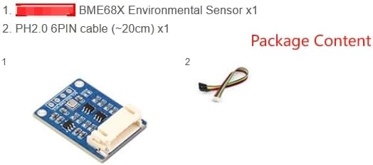 BME680 Environmental Sensor, Temperature/Humidity/Barometric Pressure/Gas Detection, Compatible with Arduino/Raspberry Pi/Raspberry Pi Pico/ESP32,etc. 3.3V/5V, I2C / SPI Interface