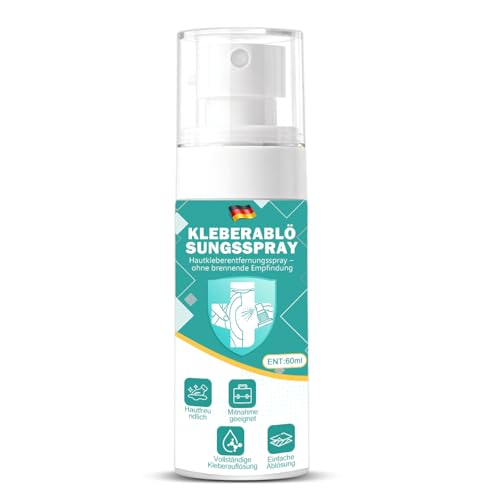 Pflasterentferner Spray Pflasterlöser Spray Pflasterentferner Spray Stoma Pflasterspray Sprühpflaster Pflasterspray zum Entfernen Klebereste Entferner Seidige Haptik 60ml