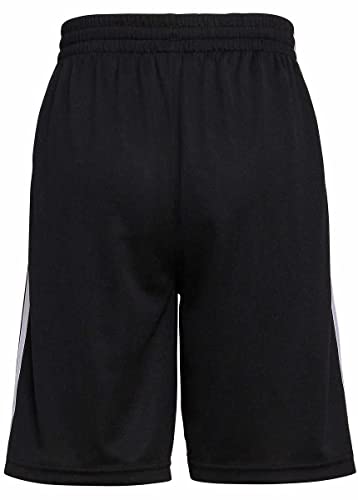 adidas Youth 2-Pack 3 Stripes Short (X-Large 18/20, Black/White & Dark Grey/Black)4