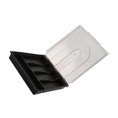 FUNNETOYU Caja de almacenamiento de vajillas de cocina cajón organizador de cubiertos largo cajas almacenaje cajoneras cubertero dividido caja de almacenamiento de cubiertos la mascota Negro