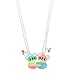 Halskette mit Anhänger "Best Friends", magnetisch, halb gebrochenes Herz, Koala, Panda, graviert, BFF, Freundschaftsschmuck, schöne Tier-Regenbogen-Halskette, Geburtstagsgeschenk, Metall, Legierung