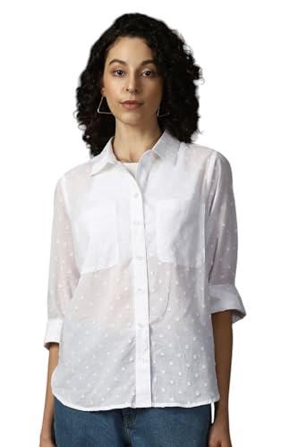Image of HIGH Star Oversized Cotton Shirt for Women | Stylish Tops for Women | Comfortable and Trendy Casual Shirt