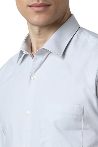 Peter England Men's Everyday Solid Slim Fit Full Sleeve Formal Shirt | Cotton-Rich