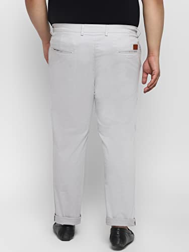 Image of Urbano Plus Men Mid Rise Cotton Regular Fit Casual Chino Pants Stretch