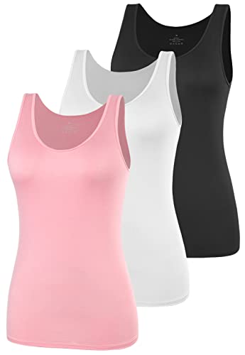 AMVELOP Basic Tank Top for Women Undershirts Sleeveless Layering Tank Top 2-4 Pack