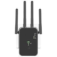 WLAN-Extender-Signalverstärker für bis zu 6.000 m² und 60 Geräte, WLAN Verstärker mit großer Reichweite und Ethernet-Anschluss, Zugangspunkt, 1-Tasten-Einrichtung