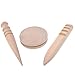 Batino 3pcs Solid Wood Leather Craft Edge Slicker Burnishing Burnisher Multi-Size Set for Polished Edge Leathercraft Working Tool