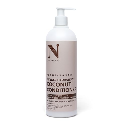 Dr Natural Coconut Conditioner to Nourish Hydrate and Restore Leaving Hair Vibrant and Full Bodied Free From Chemicals Artificial Fragrance Parabens and Dyes 473ml