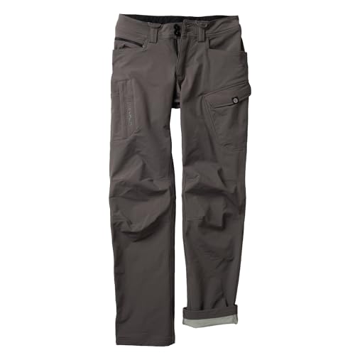 TRUEWERK Men's T2 WerkPant - Three-Season Work Pants, Double-Woven Softshell, Water-Resistant, Windproof, 4-Way Stretch, 9 Pockets, Articulated Knees, 32W x 32L, Deep Grey