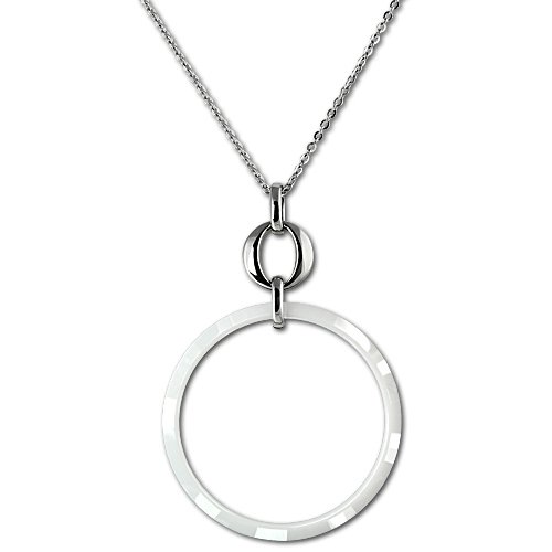 Preisvergleich Produktbild Amello Damen Halskette Edelstahl 45.0 cm weiß VESKX14W
