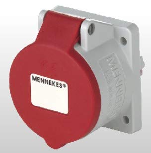 MENNEKES 1797 gniazdko szare, czerwone - gniazda wtykowe (5P, 6 h, szare, czerwone, IP44, 400 V, 32 A)