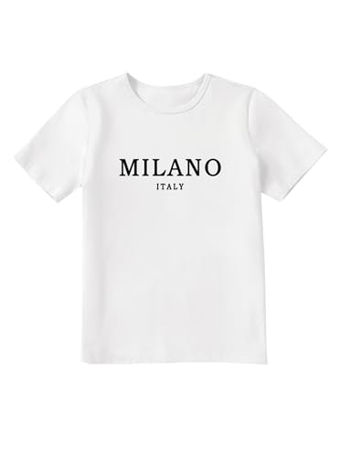 Image of Girls' Graphic Tees Summer Cute Tops Casual Short Sleeve Crew Neck T Shirts
