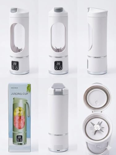 Image of Portable Juicer Mixer Blender for Juices, Smoothies, Cold Coffee, Rechargeable 10 Blades Bottle Juicer Smoothie Maker, Fruits Mixer Grinder for Home, Office, Gym, Travel, 450ML