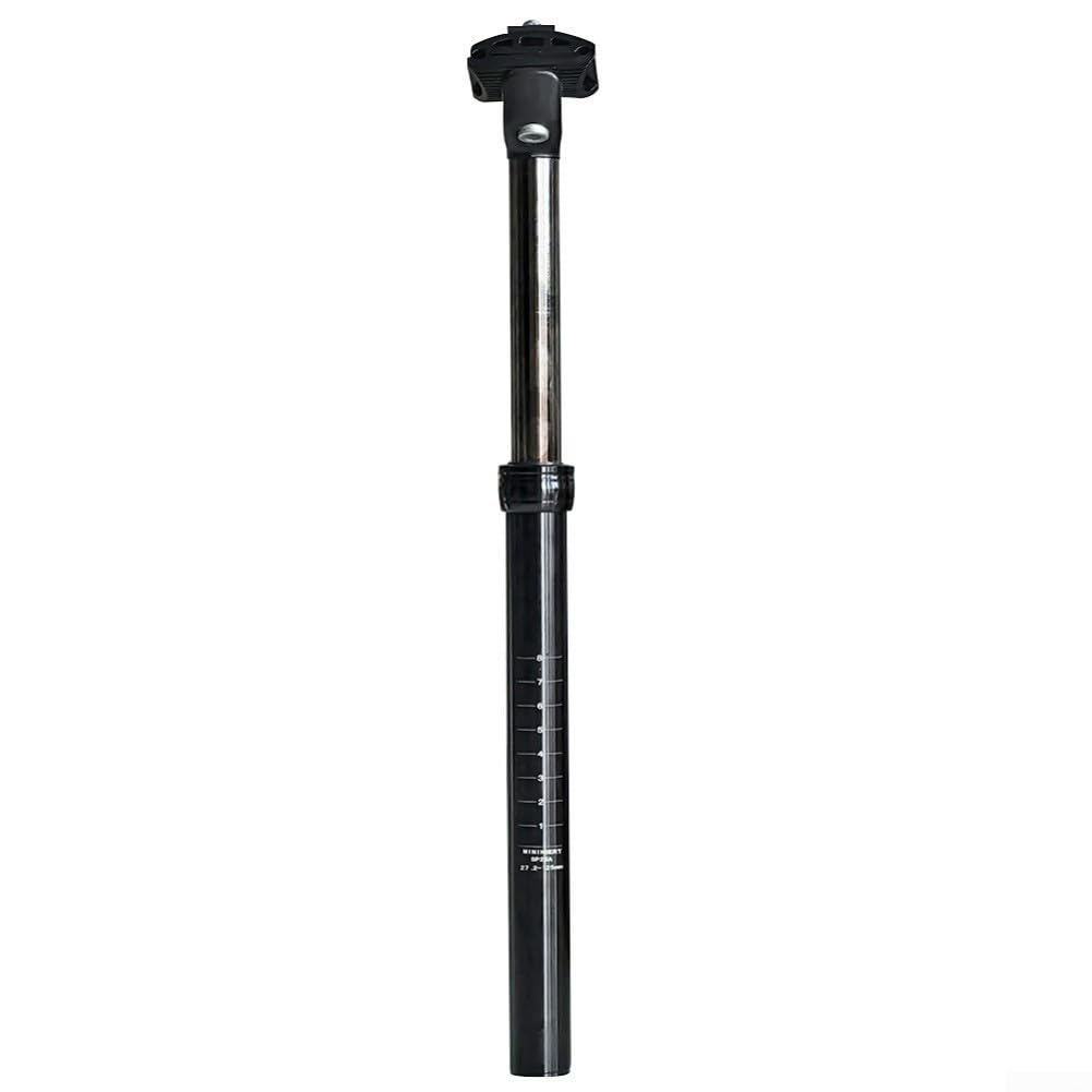 Fahrrad-Sattelstütze, Handregulierung, Öl-Luftmischung, leichte Aluminiumlegierung, verstellbare Federungsdurchmesser, Optionen: 27,2 mm, 28,6 mm, 30,4 mm, maximale Traglast 100 kg, schwarz, Radfahren