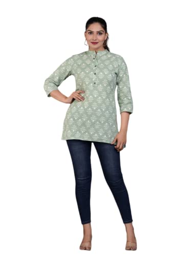 Image of Jikonet Women's Printed Rayon Straight Short Kurti