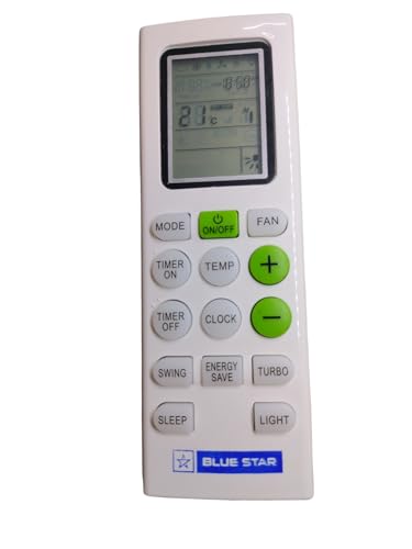 Image of Sanavya Remote Compatible for Blue Star Split /Window AC Fixed Speed Non - Inverter Model - 1 Ton, 1.5 Ton, 2 Ton Air Conditioners (Replacement Remote Control) (Blue Star AC 226)