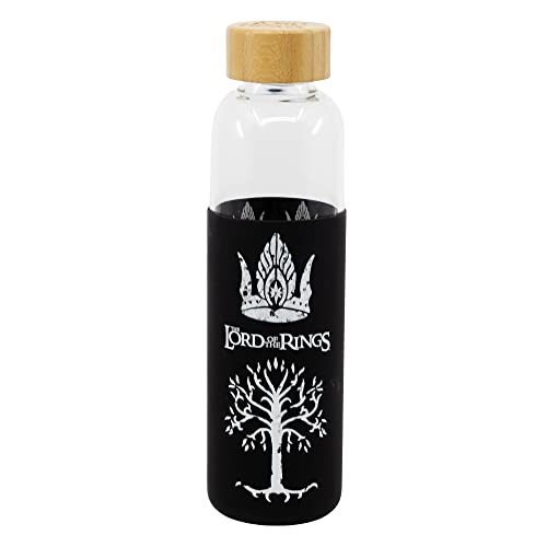 Stor GLASS BOTTLE WITH SILICONE COVER 585 ML LORD OF THE RINGS BLACK FOREST YOUNG ADULT, Multicoloured