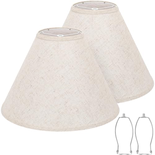 Empire Lamp Shades Set of 2, 6' Top x 16' Bottom x 10.8' High, Large Beige Lamp Shades for Table...