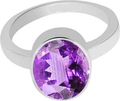 Bague en argent améthyste naturelle précieuse, le cadeau d'astrologie idéal - 3